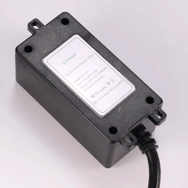 Alt view image 7 of 7 - 120V Soft Start Outlet Automatic Switch, Remote Switch for Vacuum and Table Saw with 2 Remote Control,15A 60Hz 1800W