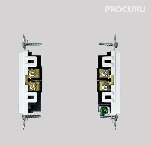 Alt view image 3 of 4 - [40-Pack] PROCURU 20 Amp Decorator Commercial Grade Outlet Receptacle, Tamper Resistant, NEMA 5-20R, with Wall Plate Covers, 125V, White, UL Certified