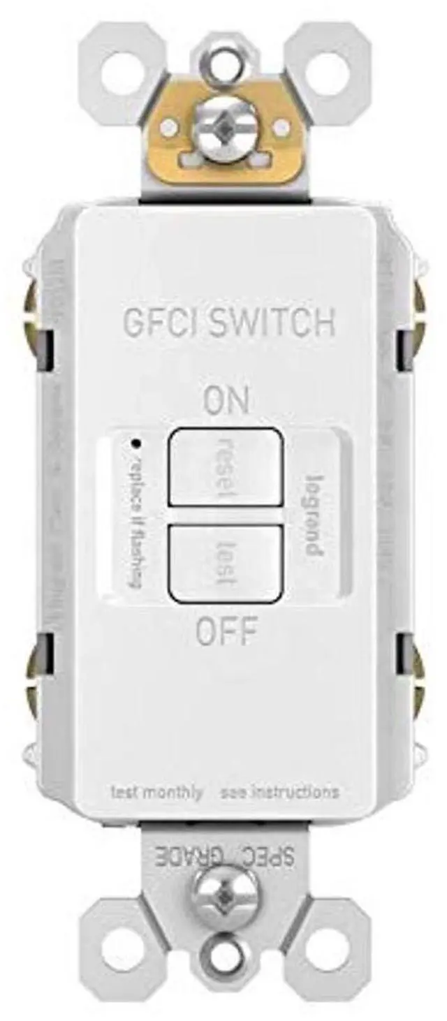 Main image of Legrand Radiant 2087WCCD4 20 Amp GFCI Self Test Deadfront Decorator Duplex Outlet, White (1 Count)