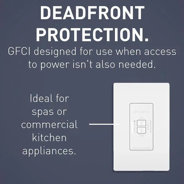 Alt view image 2 of 7 - Legrand Radiant 2087WCCD4 20 Amp GFCI Self Test Deadfront Decorator Duplex Outlet, White (1 Count)