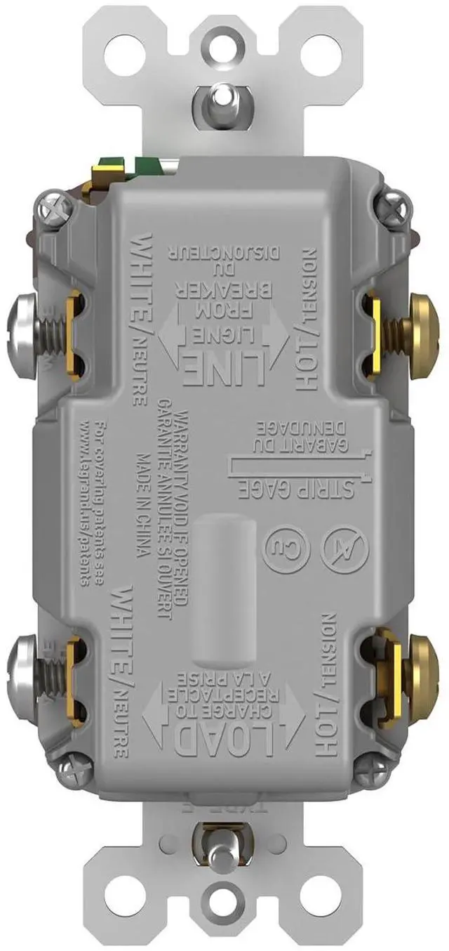 Alt view image 3 of 7 - Legrand Pass & Seymour Radiant 1597TRUSBACDB 15 Amp GFCI Wall Power Outlet with 2.0 Amp USB Charger, Dark Bronze