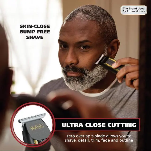 Alt view image 2 of 7 - Wahl Edge Pro Bump Free Corded Beard Trimmer for Men Touch Up Trimmer & Grooming Detailer Kit Perfect for Edging Beards, Mustaches, Hair, & Stubble, Model 9686-300