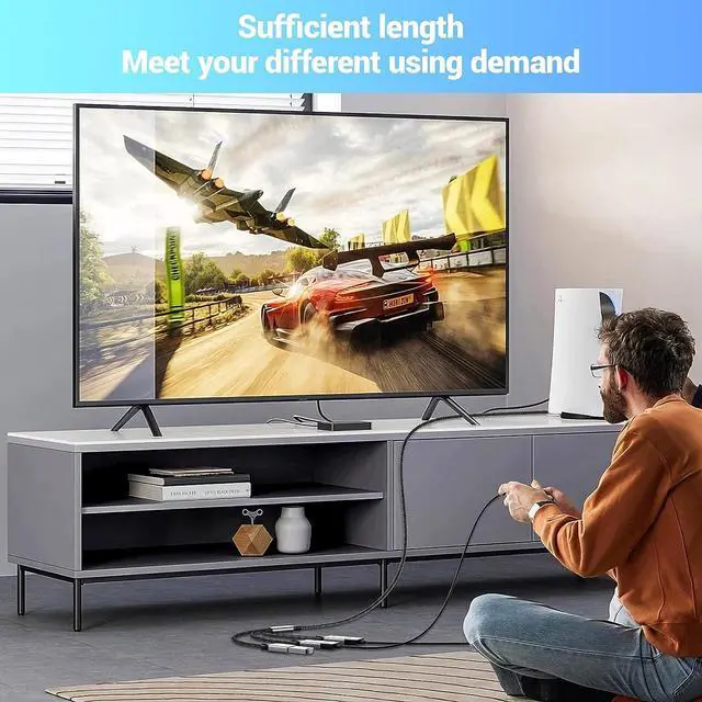 Alt view image 4 of 6 - USB Splitter Y Cable 3.3FT USB Splitter Cable USB Port Expander Hub Extra Multiport USB Data/Charging Split Adapter Cord for Mac MacBook,Car,TV,Xbox One Series X/S,Flash Drive,HDD,Laptop,PC