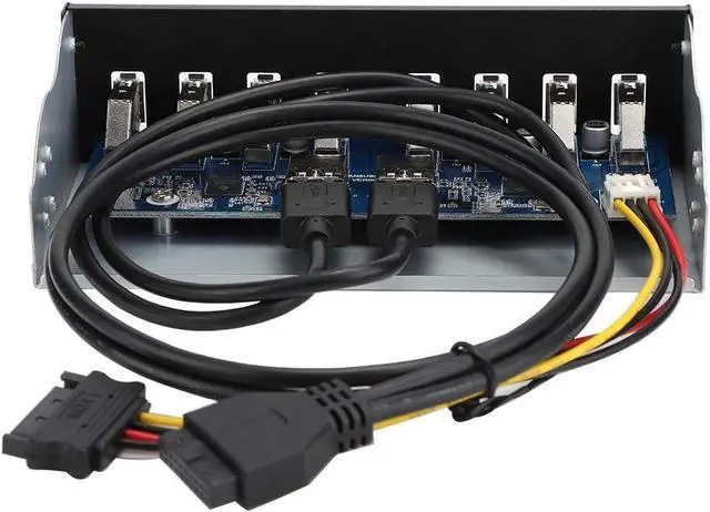 Alt view image 6 of 7 - Front Panel USB 3.0 Hub 8 Port,19 Pin to 8 Port USB 3.0 Hub for PC, 8 Ports Hub Optical Drive Extension Front Panel Adapter for PC Computer Case Front Bay