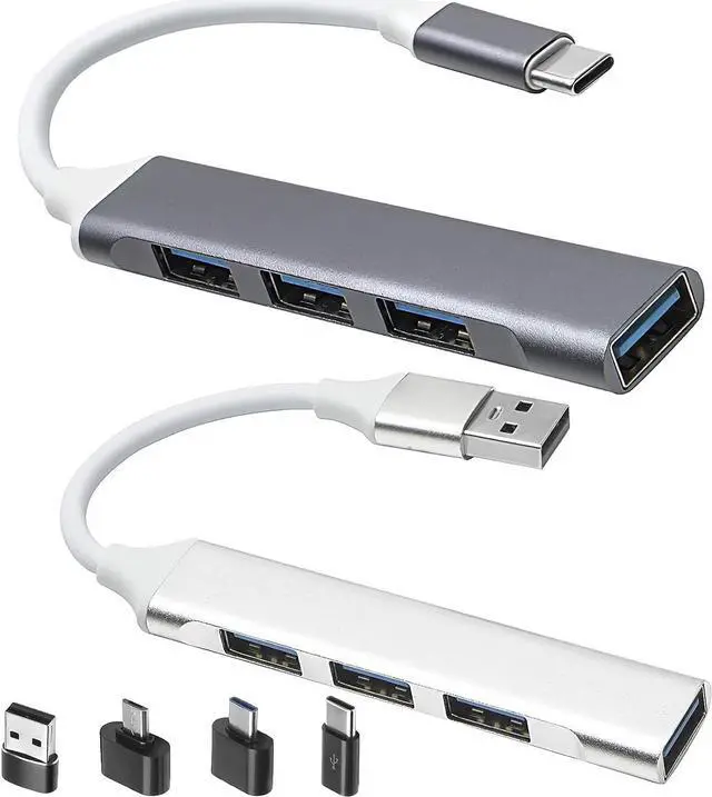 Main image of 2pcs USB C Hub USB Hub 3.0,4-Port USB C to USB Adapter USB to USB C Adapter,Ultra-Slim USB C Adapter USB Splitter,USB C Dock USB Extender for Laptop,iMac Pro,MacBook Air,Mac,USB to USB C,USB C to USB