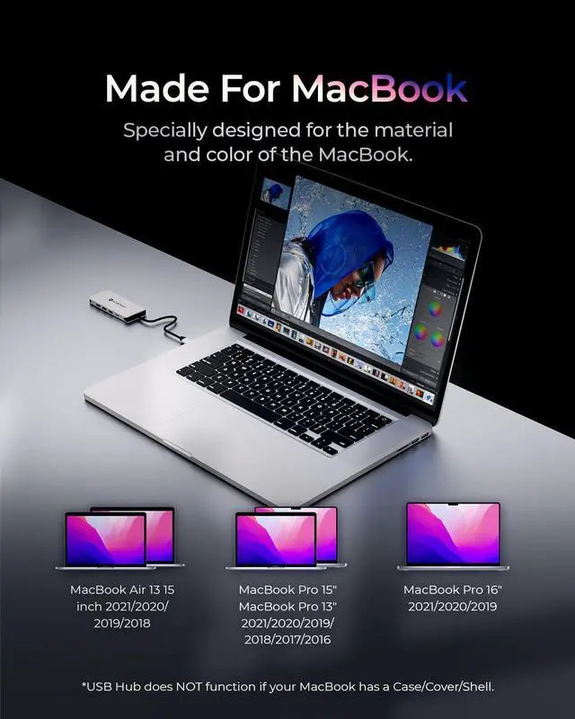 Alt view image 4 of 5 - Nov8tech 12 in 1 USB C Hub with HDMI, USB C Docking Station for MacBook, Laptops & Type C Devices, Ethernet Multiport Adapter with TF/SD Card Reader & Audio Port