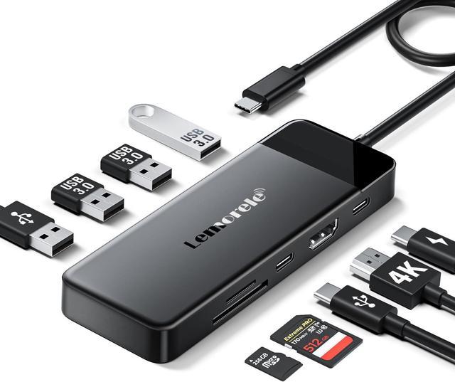 USB C Hub Multiport Adapter, 9 in 1 USB Type C Hub, USB-C Dongle