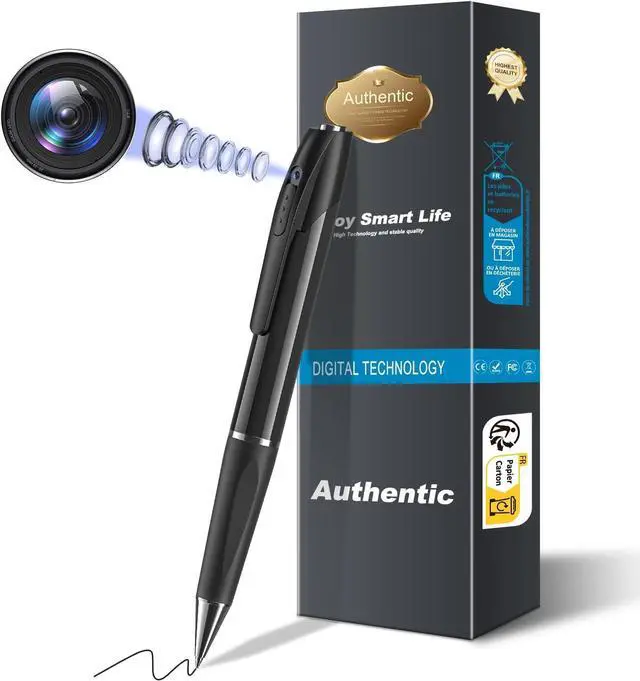 Main image of Spy Hidden Camera Pen 1080P No WiFi Indoor Home Security Camera Outdoor Mini Body Video Camera Small Compact Secret Camera Monitor Nanny Camera