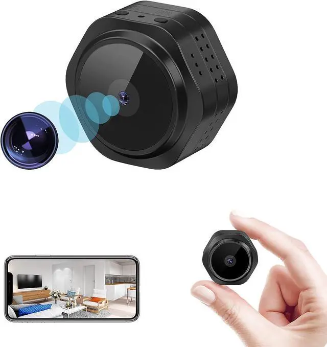 Main image of Mini Spy Hidden Cameras 1080P HD Smallest Wireless Security Cameras Mini Battery Portable Nanny Cam Night Vision Motion Alerts Secret Surveillance Little Cameras for Indoor/Home