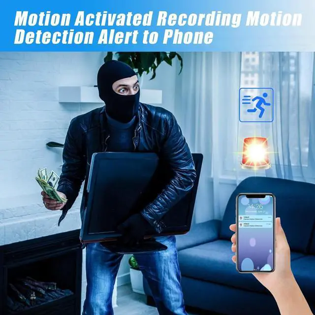 Alt view image 3 of 6 - Mini Spy Hidden Cameras 1080P HD Smallest Wireless Security Cameras Mini Battery Portable Nanny Cam Night Vision Motion Alerts Secret Surveillance Little Cameras for Indoor/Home