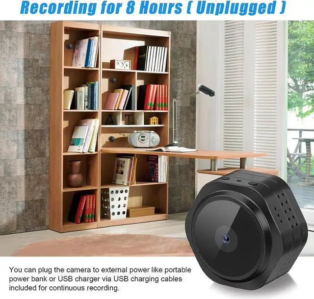 Alt view image 5 of 6 - Mini Spy Hidden Cameras 1080P HD Smallest Wireless Security Cameras Mini Battery Portable Nanny Cam Night Vision Motion Alerts Secret Surveillance Little Cameras for Indoor/Home