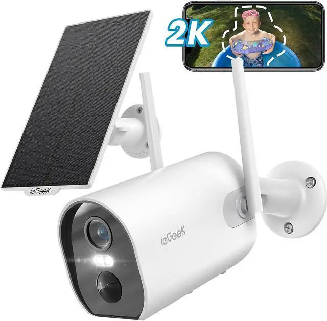 Main image of 2K Solar Camera Security Outdoor with Spotlight & Siren, AI Detection Wireless Cameras for Home Security, 3MP Color Night Vision/2-Way Talk/Compatible with Alexa