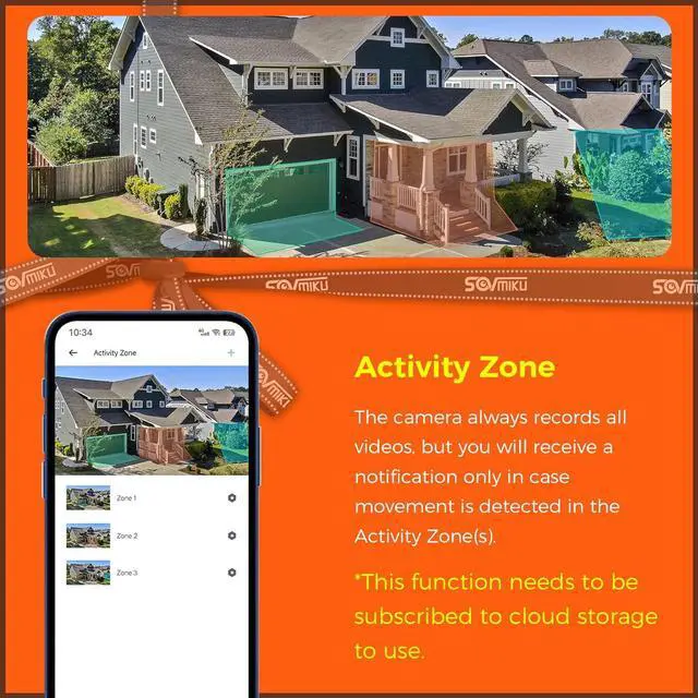 Alt view image 6 of 7 - 2CG6 Solar Security Camera Wireless Outdoor,Battery Powered,Easy to Setup,PIR Motion Detection,Two Way Audio, Audible Flashlight Siren,2.4GHz Wi-Fi Color Night Vision, 180 Days Exchange Policy