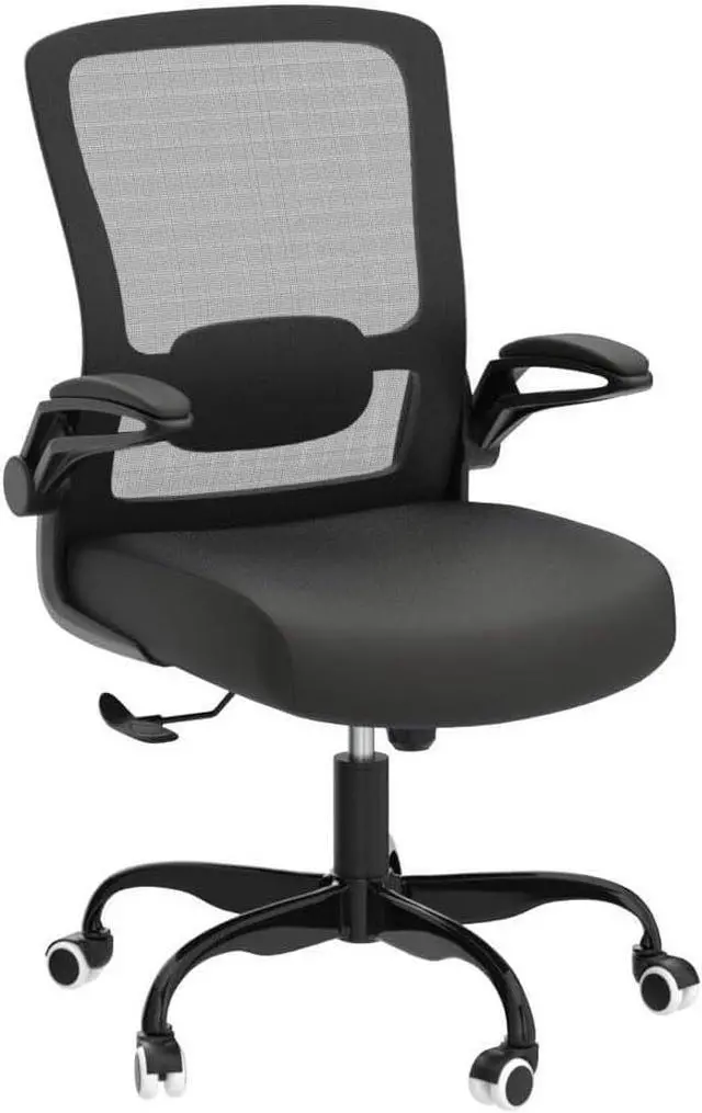 Alt view image 5 of 7 - Office Chair, Ergonomic Desk Chair with Adjustable Lumbar Support, High Back Mesh Computer Chair with Flip-up Armrests-BIFMA Passed Task Chairs, Executive Chair for Home Office