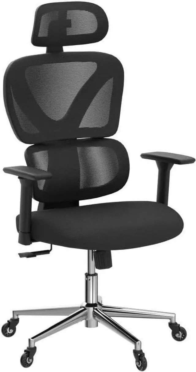 Alt view image 5 of 7 - Sytas Ergonomic Home Office Chair, Desk Chair with Lumbar Support, 3D Armrest and Adjustable Headrest, Ergonomic Computer Chair High Back