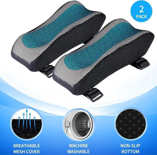 Alt view image 3 of 7 - BEAUTRIP Ergonomic Armrest Pads- Office Chair Arm Rest Cover Pillow - Elbow Support Cushion for Computer, Gaming and Desk Chairs (Set of 2, Mesh Cover)