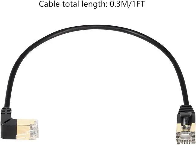 Alt view image 6 of 7 - SinLoon 90 Degree Cat8 Ethernet Cable, High Speed 40Gbps 2000Mhz Network Cord, with Gold Plated Plug SFTP Wires CAT8 RJ45 Connector Gaming LAN Cable,for Gaming PC PS Xbox Modem (UP 0.3M/1FT)