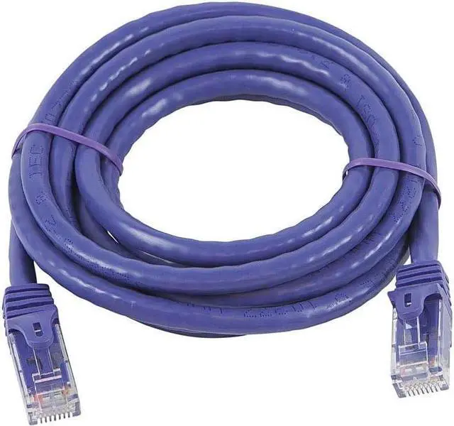 Alt view image 2 of 3 - Monoprice Flexboot Cat5e Ethernet Patch Cable - Network Internet Cord - RJ45, Stranded, 350Mhz, UTP, Pure Bare Copper Wire, 24AWG, 7ft, Purple