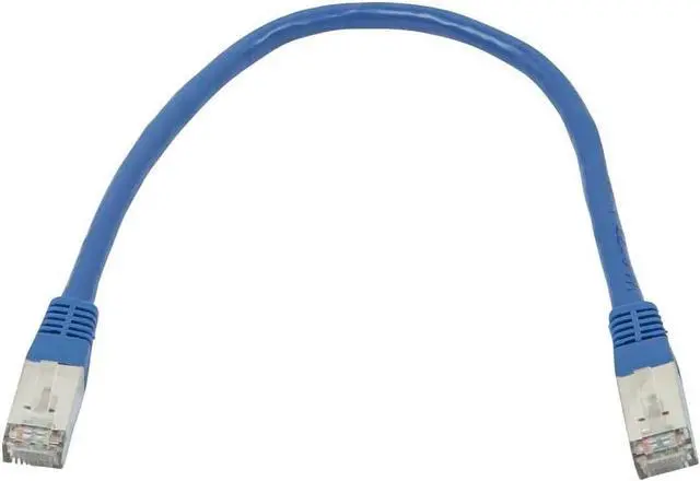 Alt view image 2 of 3 - Monoprice Entegrade Cat6A Ethernet Patch Cable - Network Internet Cord - Zeroboot RJ45, Stranded, 550Mhz, STP, Pure Bare Copper Wire, 10G, 26AWG, 1', Blue