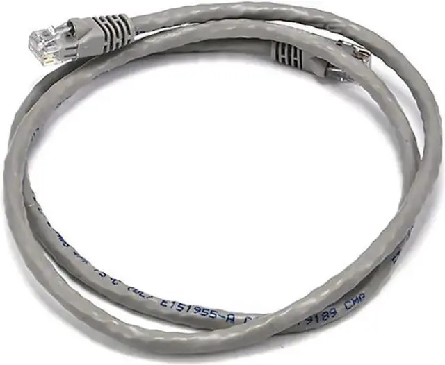 Main image of Monoprice 3-Feet 24AWG Cat6 500MHz Crossover Ethernet Bare Copper Network Cable, Gray (102375)