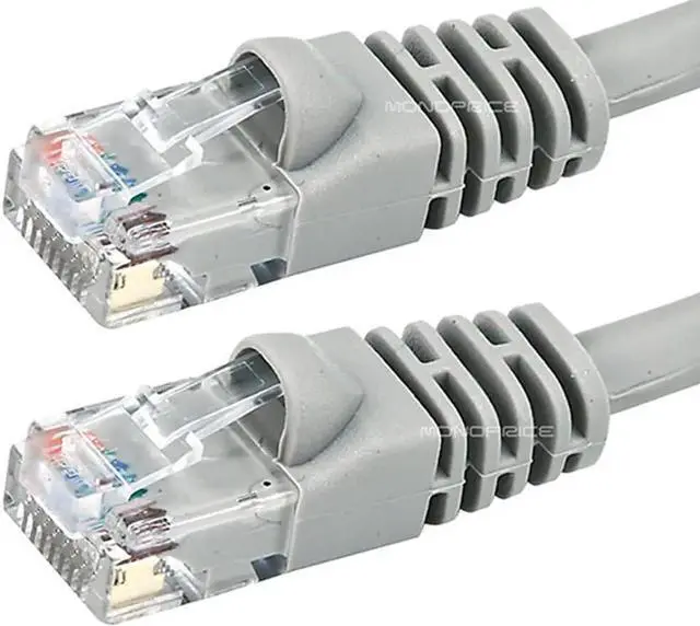 Alt view image 2 of 3 - Monoprice 3-Feet 24AWG Cat6 500MHz Crossover Ethernet Bare Copper Network Cable, Gray (102375)