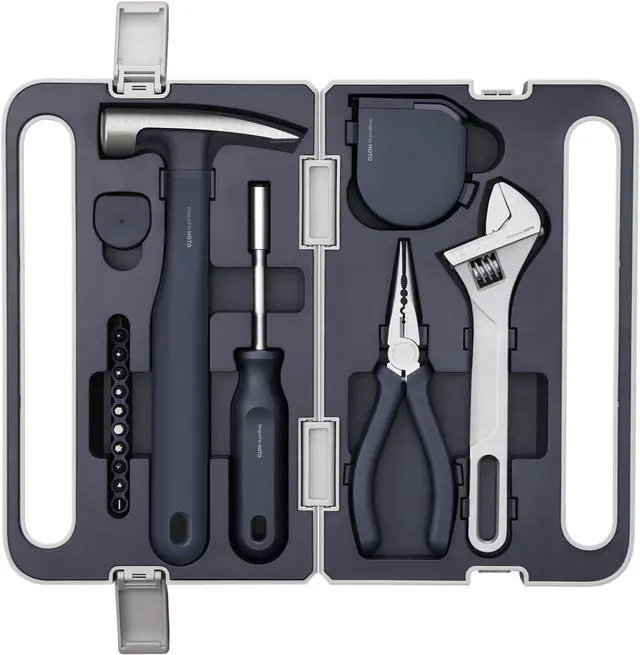 Main image of Tool Set, Hand Tool Set/Home Tool Kit, DIY Set Tool Household Hand Tool with Screwdriver Wrench Hammer Tape Plier Tool Box, Essential Mechanics Tools Kit for Everyday Home Repairs
