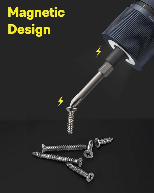 Alt view image 5 of 7 - Electric Screwdriver Rechargeable 3.6V Cordless Screwdriver Set USB-C 3 Torque Settings 1500mAh Battery LED Light & 12 S2 Metal Bits for Furniture/Electrical Repairs