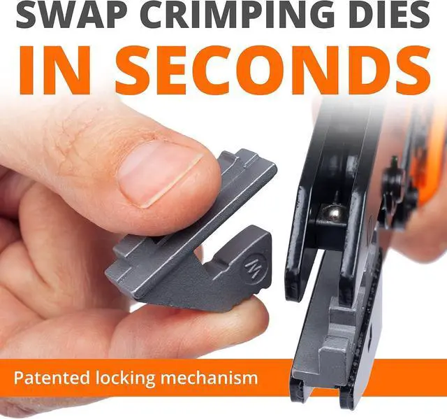 Alt view image 3 of 7 - Crimping Tool Set 8 PCS - Ratcheting Wire Crimper - Heat Shrink, Non-Insulated, Open Barrel, Flag, Ferrule Connectors