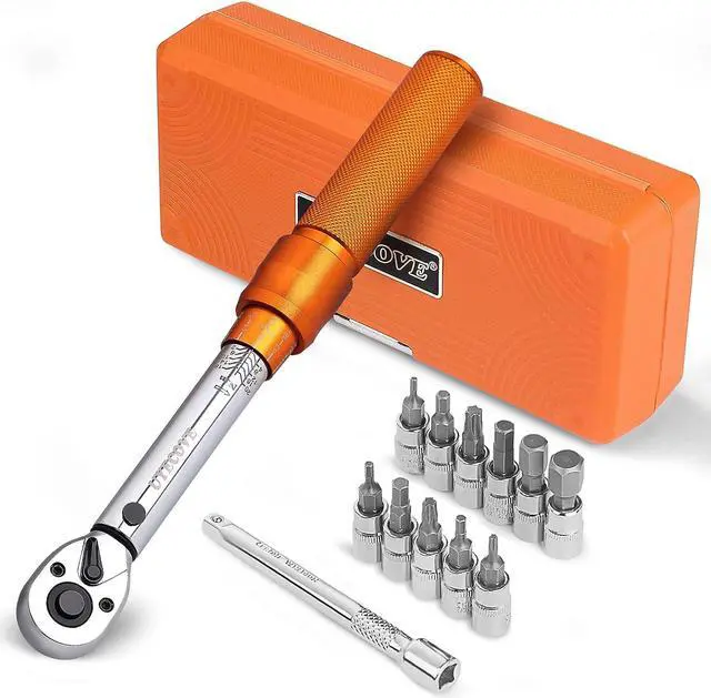 Yu〜suke UYECOVE 1/4 Inch Drive Torque Wrench Set 2-20 Nm, 13Pcs Bike