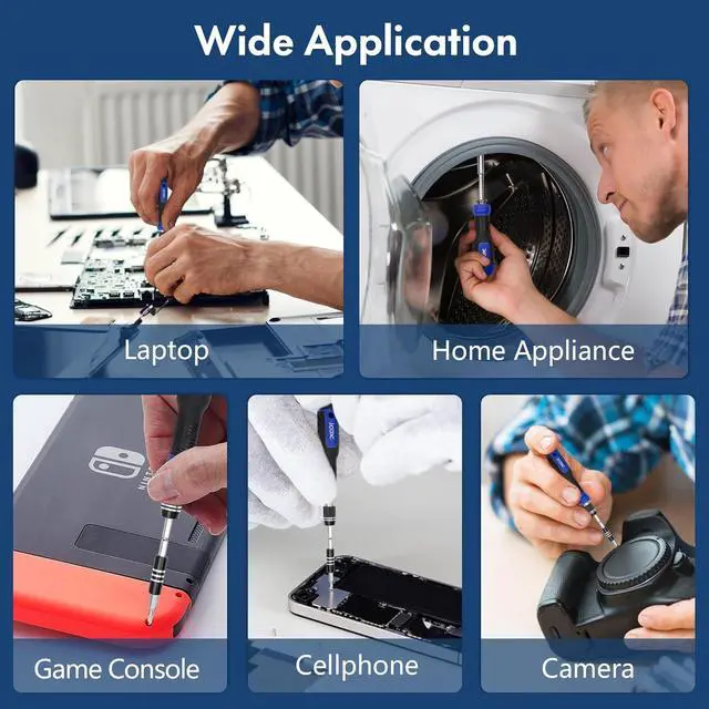 Alt view image 7 of 7 - 200 in 1 Precision Screwdriver Kit Electronics Repair Tool Magnetic Driver Kit with 164 Bits Flexible Shaft Extension Rod for Computer iPhone Laptop PC PS4 Xbox Nintendo