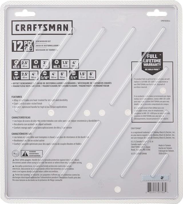 Alt view image 3 of 6 - Screwdriver Set Assorted 12Piece (CMHT65044)