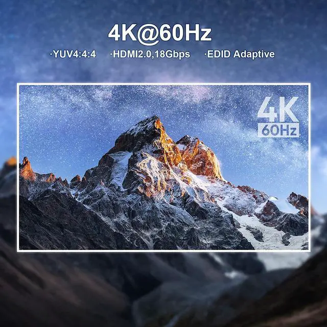 Alt view image 5 of 7 - KVM Switch 4 Computers Dual Monitors, 4 Port KVM Switch HDMI 4K@60Hz, KVM Switches USB 2.0, KVM Switch HDMI 4 Port, Button Switch and Hotkey Switch, Plug and Play, KVM Switch 4 Computers 2 Monitors