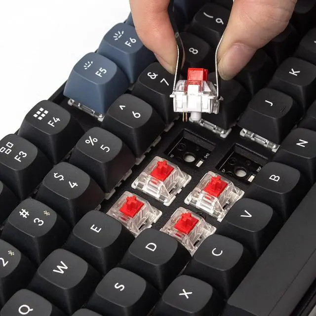 Alt view image 2 of 7 - Keychron K8 Pro Wireless Custom Mechanical Keyboard, QMK/VIA Programmable Bluetooth/Wired RGB Backlight Tenkeyless with Hot-swappable Gateron G Pro Red Switch Compatible with Mac Windows Linux