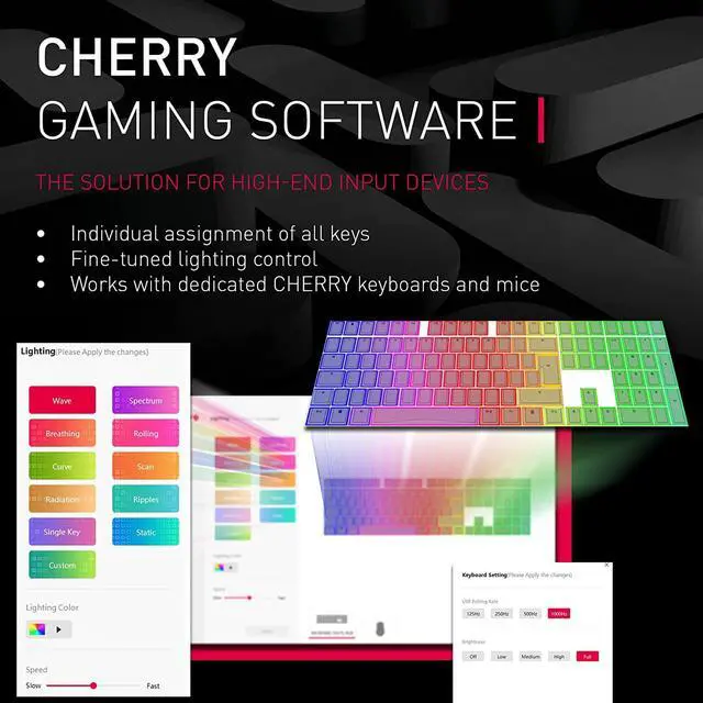 Alt view image 6 of 7 - Cherry MX 8.2 TKL Wireless Gaming Keyboard. Compact TenKeyLess. Mechanical 87 Keys RGB Backlit Keys ABS Keycaps. MX Red Switch. Aluminum Carrying Case Included.