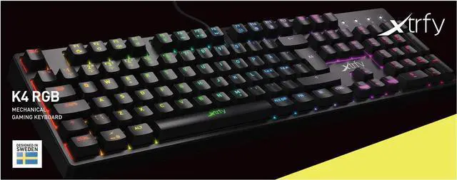 Alt view image 4 of 4 - Xtrfy K4 RGB, Mechanical Gaming Keyboard with RGB, US