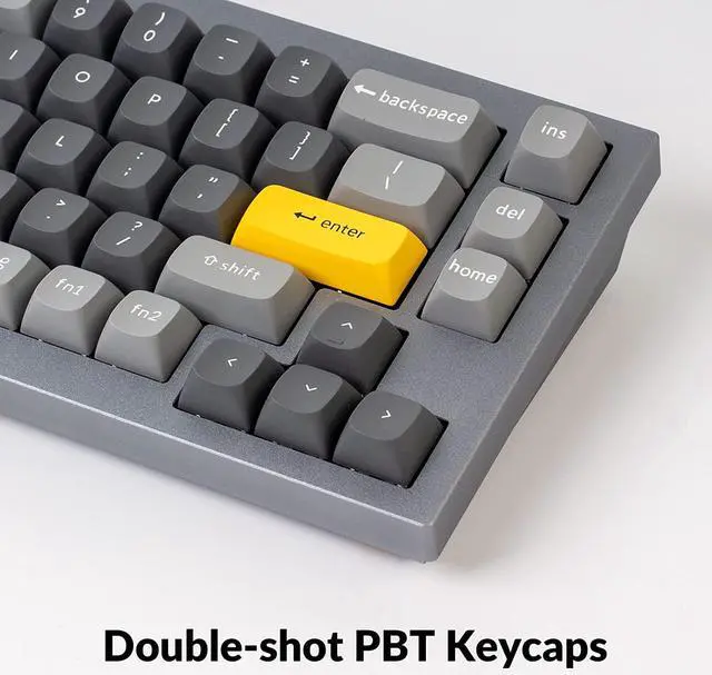 Alt view image 3 of 7 - Keychron Q2 Wired Custom Mechanical Keyboard, QMK/VIA Programmable Macro, Full Aluminum, Hot-Swappable Gateron G Pro Brown Switch, 65% Layout Double Gasket Compatible with Mac and Windows - Grey