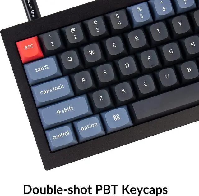 Alt view image 6 of 7 - Keychron Q2 Wired Custom Mechanical Keyboard, QMK/VIA Programmable Macro, Full Aluminum, Hot-Swappable Gateron G Pro Brown Switch, 65% Layout Double Gasket Compatible with Mac and Windows - Black