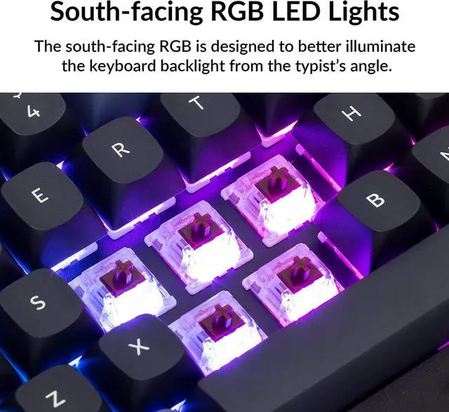 Alt view image 7 of 7 - Keychron Q2 Wired Custom Mechanical Keyboard, QMK/VIA Programmable Macro, Full Aluminum, Hot-Swappable Gateron G Pro Brown Switch, 65% Layout Double Gasket Compatible with Mac and Windows - Black