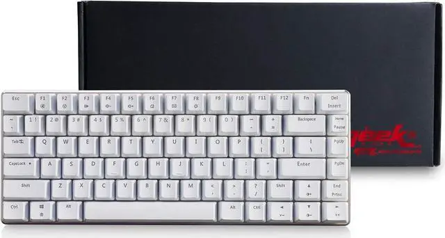 Alt view image 6 of 7 - LexonElec Wired Gaming Keyboard AK33 Blue LED Backlit 82 Keys USB Mechanical Pro Gamer Keypad for Office Typists Playing Games (Black Switch,White)