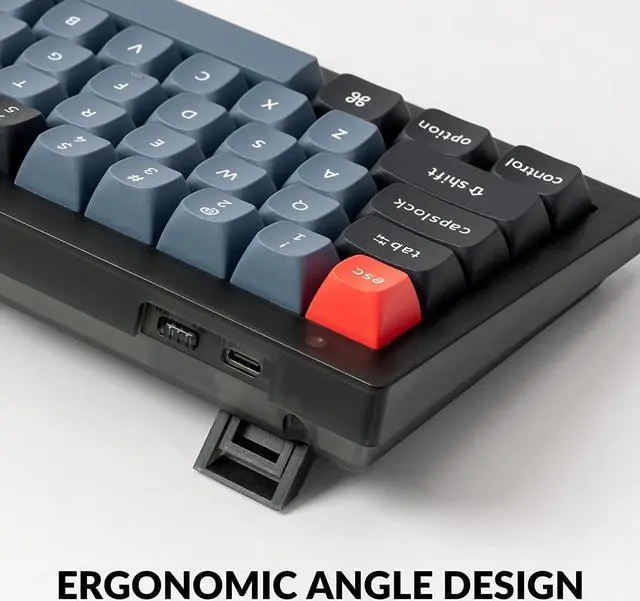 Alt view image 7 of 7 - Keychron V2 Wired Custom Mechanical Keyboard Knob Version, 65% Layout QMK/VIA Programmable with Hot-swappable Keychron K Pro Brown Switch Compatible with Mac Windows Linux (Frosted Black-Translucent)