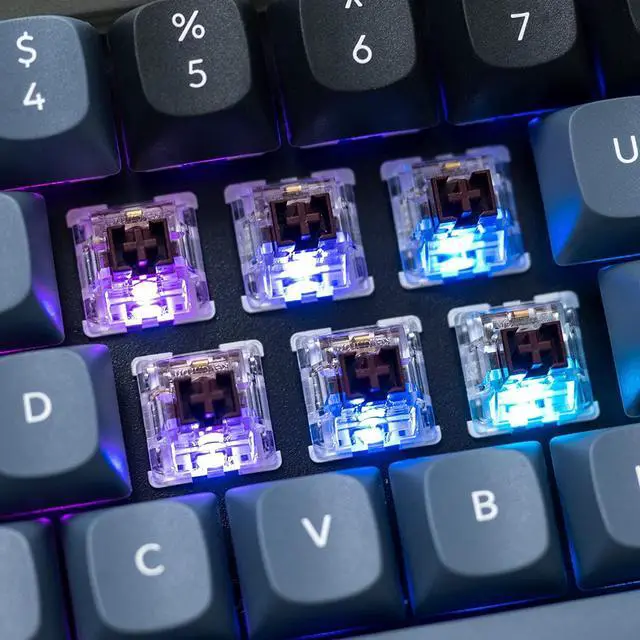 Alt view image 5 of 7 - Keychron V2 Wired Custom Mechanical Keyboard Knob Version, 65% Layout QMK/VIA Programmable with Hot-swappable Keychron K Pro Brown Switch Compatible with Mac Windows Linux (Frosted Black-Translucent)