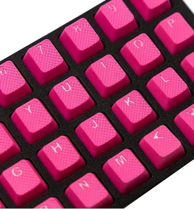 Alt view image 5 of 6 - TAI-HAO 42 Rubber Gaming Keycaps Compatible with All MX Types Keyboards - Neon Pink