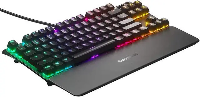 Alt view image 4 of 7 - SteelSeries Apex 7 TKL Mechanical Gaming Keyboard, OLED Display, Red Switches, Nordic QWERTY Layout