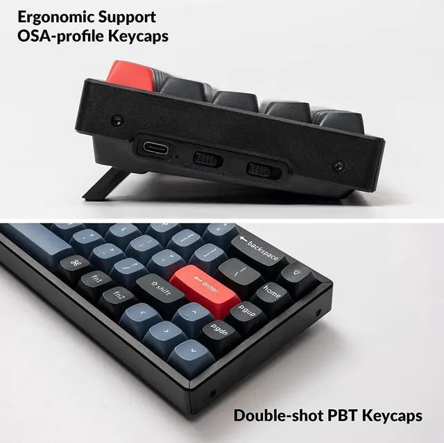 Alt view image 6 of 7 - Keychron K6 Pro Wireless Custom Mechanical Keyboard, QMK/VIA Programmable Macro, Hot-Swappable Keychron K Pro Brown Switch, 65% Layout Aluminum RGB Backlit Office Gaming Keyboard for Mac Windows Linux
