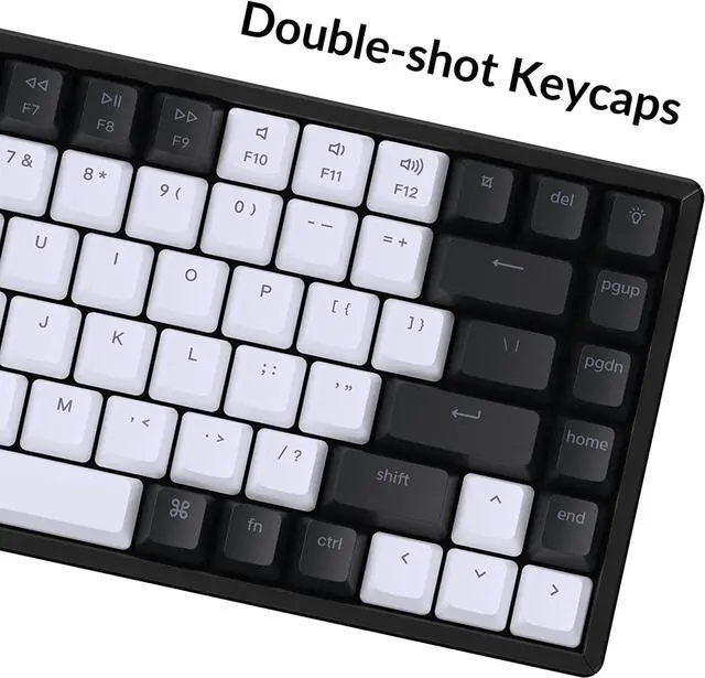 Alt view image 5 of 7 - Keychron K2 75% Layout 84 Keys Hot-swappable Bluetooth Wireless/USB Wired Mechanical Keyboard with Gateron G Pro Brown Switch/Double-Shot Keycaps/RGB Backlight/Aluminum Frame for Mac Windows Version 2