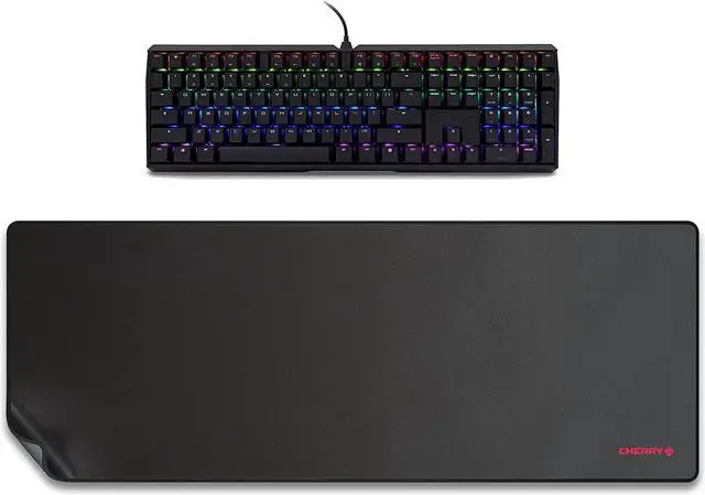 Main image of Cherry MX 3.0S Mechanical Keyboard MX Red Silent Switches for Gaming and Office Bundled with Premium XXL Desk Mat.
