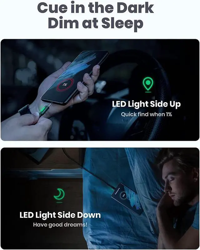 Alt view image 7 of 7 - INIU USB C Cable, [5 Pack 3.1A] QC 3.0 Fast Charging USB Type C Cable, (1.6+3.3+3.3+6.6+6.6ft) Nylon Braided Phone Charger USB-C Cord for Samsung Galaxy S21 S20 S10 Plus Note 10 LG Google Pixel etc