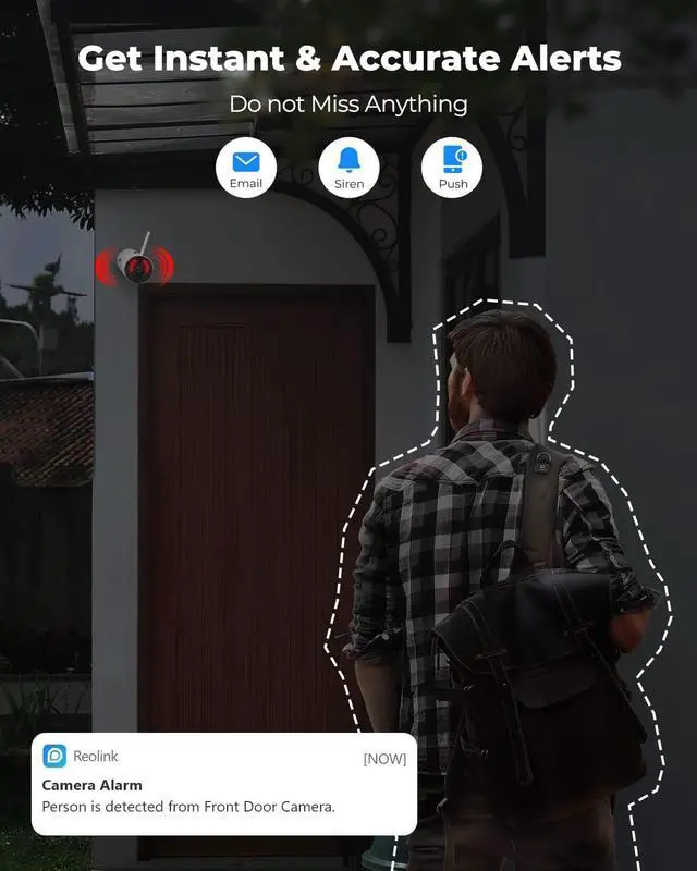 Alt view image 4 of 7 - Argus Eco+SP - 2K Solar WiFi Security Cameras Outdoor Wireless, No Hub Needed, 3MP Night Vision, Human/Vehicle Detection, Solar Powered Wireless Home Security Camera Works with Alexa