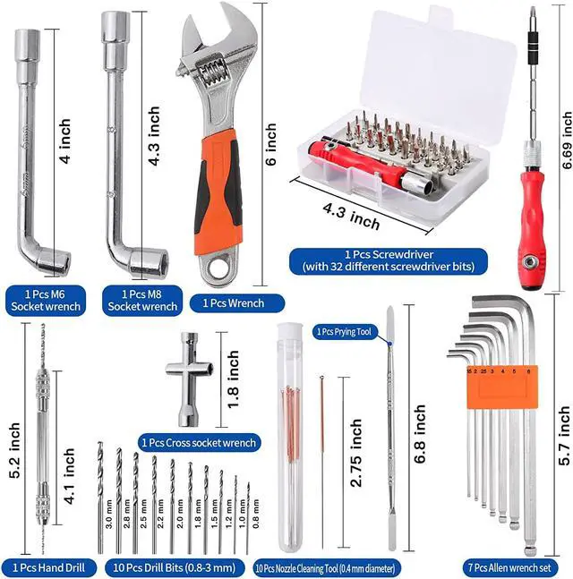 Alt view image 2 of 7 - 179 Pcs 3D Printing Tool Kit,3D Printer Tool Kit,Including Tool Box