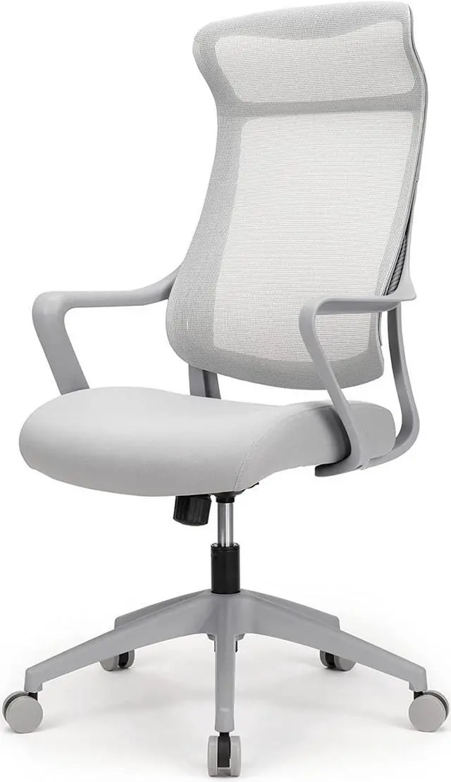 Alt view image 3 of 7 - Realspace® Lenzer Mesh High-Back Task Chair, Gray, BIFMA Certified